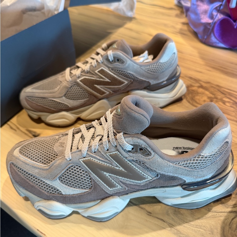 New Balance Women's Taupe and Cream Sneakers